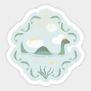 Loch Ness Monster, Queen of Fish Sticker